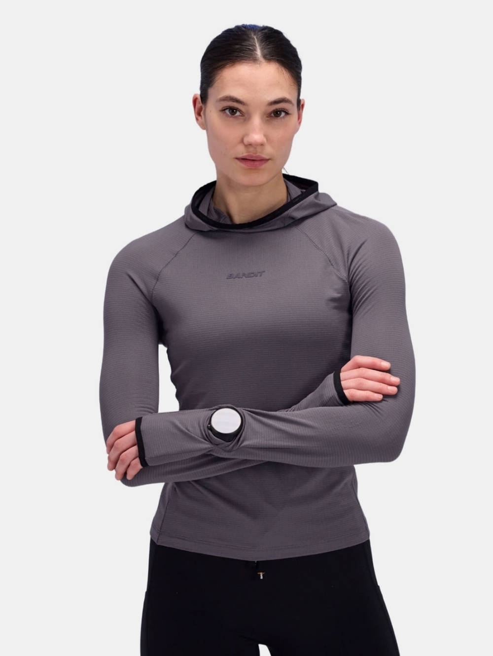 Bandit Hooded Auragrid Performance Top Haze S